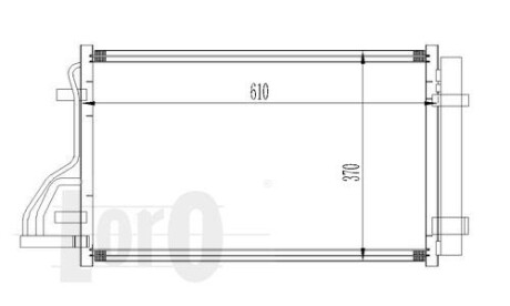 Радіатор кондиціонера HYUNDAI i30 1.6 07-11 DEPO/LORO 019-016-0009