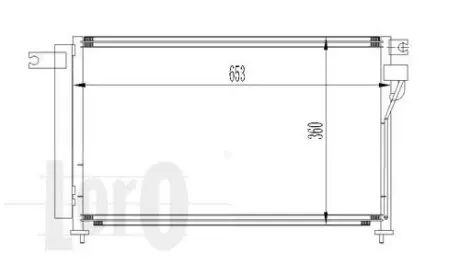 Радіатор кондиціонера Rio 1.4/1.6 05-11 DEPO/LORO 024-016-0008