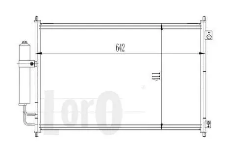 Радіатор кондиціонера X-Trail II 2.0/2.0D/2.5 07-13 DEPO/LORO 035-016-0025 (фото 1)