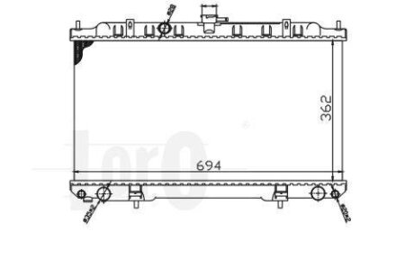 Радіатор охолодження Almera II/Primera 1.5/1.6 00-08 DEPO/LORO 035-017-0007