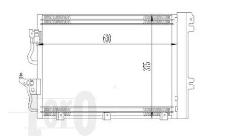 Радіатор кондиціонера Astra H 1.4-1.8i 04-14 DEPO/LORO 037-016-0023