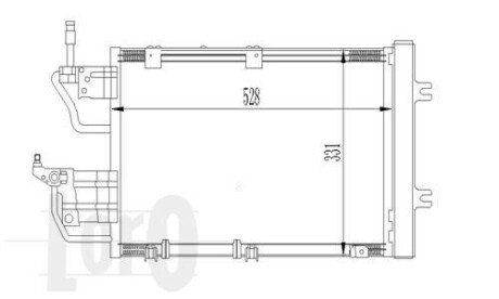 Радіатор кондиціонера Astra H 1.3/1.7/1.9 CDTI 05- DEPO/LORO 037-016-0035