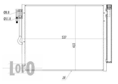 Конденсатор, кондиционер DEPO/LORO 037-016-0045