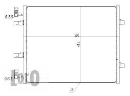 Радiатор кондицiонера DEPO/LORO 037-016-0047