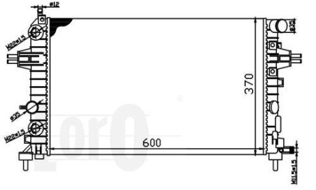 Радіатор охолодження двигуна Astra/Zafira 1.2-1.8 04-15 DEPO/LORO 037-017-0046