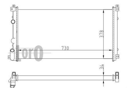 Радiатор охолодження DEPO/LORO 037-017-0070