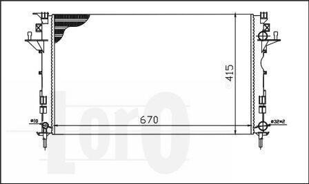 Радiатор охолодження DEPO/LORO 042-017-0026