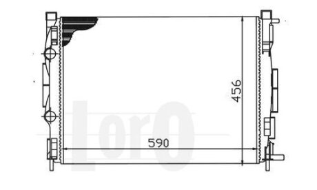 Радіатор охолодження двигуна Megane II/ Scenic II 2.0/1.5D-1.9D 02- DEPO/LORO 042-017-0038