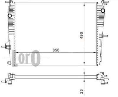 Радиатор, охлаждение двигателя DEPO/LORO 042-017-0053
