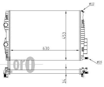 Радiатор охолодження DEPO/LORO 042-017-0062