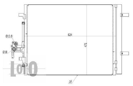 Конденсатор, кондиционер DEPO/LORO 052-016-0011