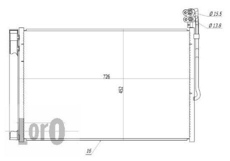 Конденсатор, кондиционер DEPO/LORO 053-016-0008