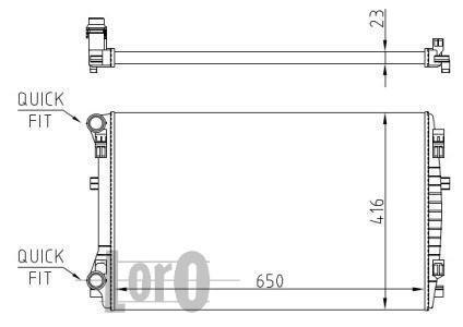 Радiатор охолодження DEPO/LORO 053-017-0044