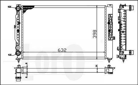 Радiатор охолодження DEPO/LORO 053-017-0050