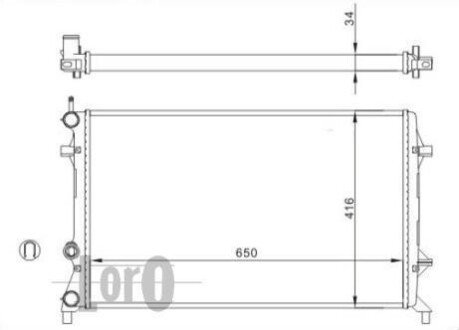 Радiатор охолодження DEPO/LORO 053-017-0069