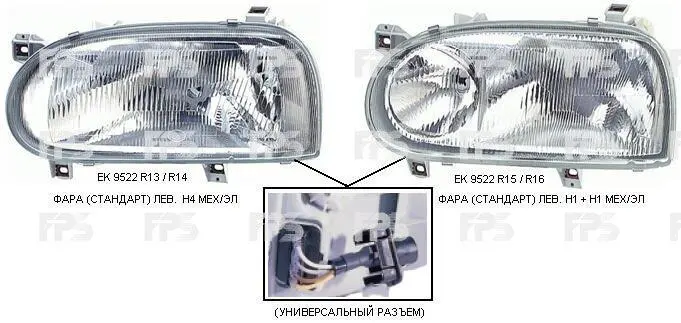 Фара передня DEPO/LORO FP 9522 R13-E (фото 1)