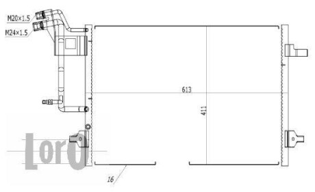 Радіатор кондиціонера SKODA Octavia 05- DEPO/LORO 003-016-0002