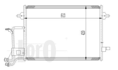 Радіатор кондиціонера A6/Octavia 1.8 I 01- DEPO/LORO 003-016-0009