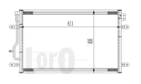 Радіатор кондиціонера A4/A6 Allroad 1.6-4.2 00-09 DEPO/LORO 003-016-0012