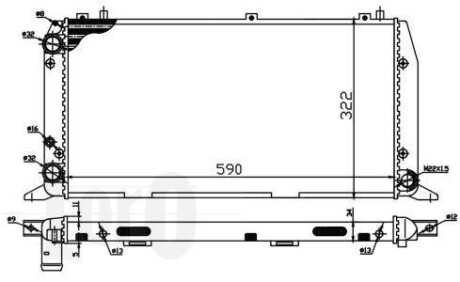 Радіатор охолодження двигуна AUDI80/901/6 86-94 DEPO/LORO 003-017-0010