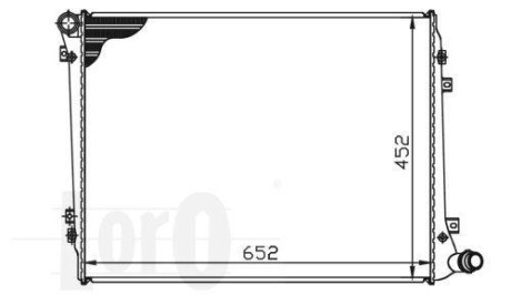 Радіатор охолодження двигуна Passat/Caddy 1.9/2.0D 04-10 (+AC) (650x439x32) DEPO/LORO 003-017-0033