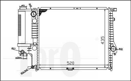 Радіатор охолодження двигуна BMW 5 E34 2.0/2.5i MT +AC DEPO/LORO 004-017-0002