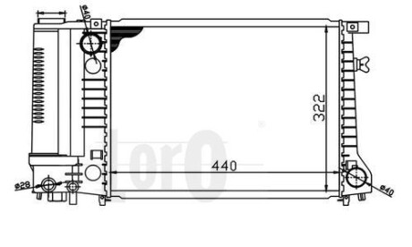 Радіатор охолодження двигуна E30/E36/E34 316i/316 g/518i 82- DEPO/LORO 004-017-0004