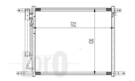 Радіатор кондиціонера CHEVROLET AVEO 1.2- 1.4 05- DEPO/LORO 007-016-0003