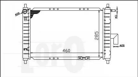 Радіатор охолодження двигуна MATIZ 2 0.8 MT +-AC 01- DEPO/LORO 007-017-0003 (фото 1)