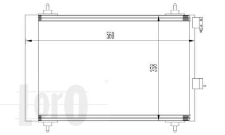 Радіатор кондиціонера Berlingo/Partner 1,1/1,4/1.6HDI/1,9D 98- DEPO/LORO 009-016-0009