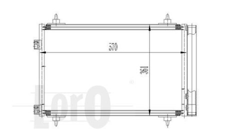 Радіатор кондиціонера Berlingo/Peugeot Partner 1.6i 08-18 DEPO/LORO 009-016-0015