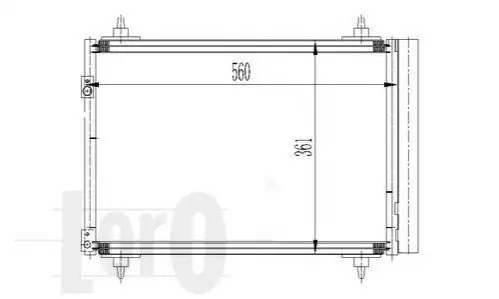 Радіатор кондиціонера Berlingo/Partner 1.6HDI 08- DEPO/LORO 009-016-0016 (фото 1)
