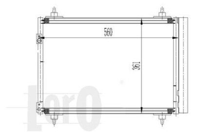 Радіатор кондиціонера Berlingo/Partner 1.6HDI 08- DEPO/LORO 009-016-0016