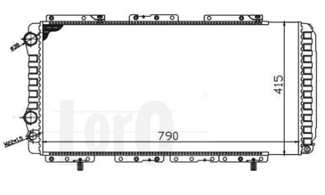 Радіатор охолодження двигунаJumper/Ducato/Boxer 1.9D-2.8D 94- (+AC) DEPO/LORO 009-017-0006