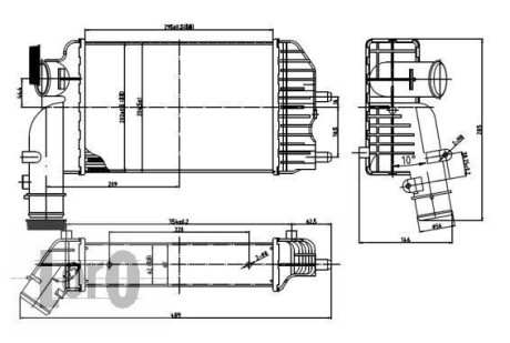 Радіатор інтеркулера JUMPER/DUCATO/BOXER 1.9 TD/2.0 Hdi 94- DEPO/LORO 009-018-0001