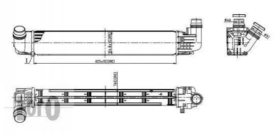 Радіатор інтеркулера DUSTER 1.5 dCi 10- DEPO/LORO 010-018-0003 (фото 1)
