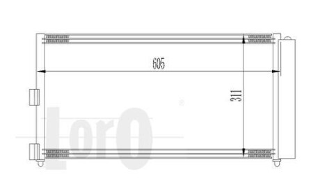 Радіатор кондиціонера Doblo 1.3/1.9 JTD/D Multijet 03- DEPO/LORO 016-016-0016