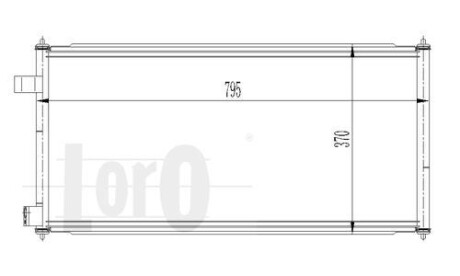 Радіатор кондиціонера Connect 1,8 Di/TDCi 02- DEPO/LORO 017-016-0021