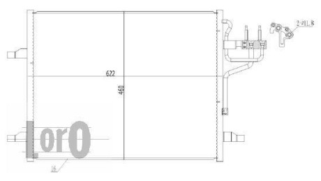 Радіатор кондиціонера KUGA (CBV) (08-) 2.0 TDCi DEPO/LORO 017-016-0027