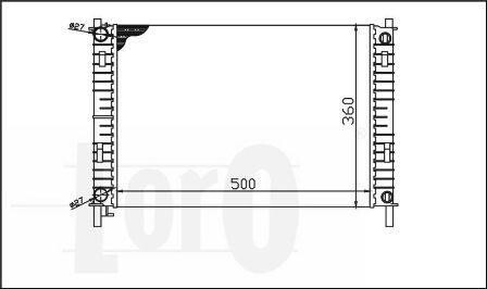 Радіатор води FIESTA 1.3i/1.4TDCi 02-05 MT +/-AC DEPO/LORO 017-017-0017