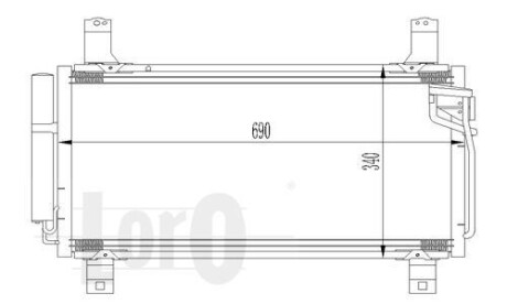 Радіатор кондиціонера (з осушувачем) Mazda 6 1.8-2.5 07-13 DEPO/LORO 030-016-0012