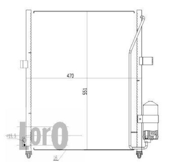 Радіатор кондиціонера L 200(KA/KB) 2.5DID 06- DEPO/LORO 033-016-0007