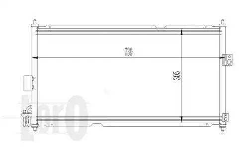 Радіатор кондиціонера ALMERA/PRIMERA 1.5 i 16V/ 1.9 dCi /w/i 00- DEPO/LORO 035-016-0009 (фото 1)