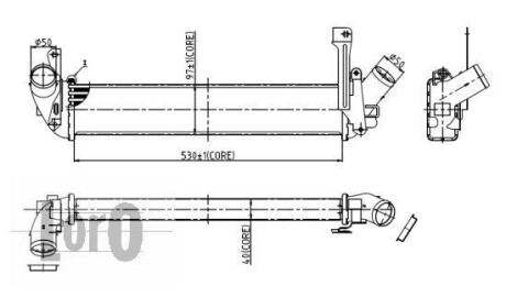 Радіатор інтеркулера KUBISTAR/KANGOO 1.5 dCi 03- DEPO/LORO 035-018-0001