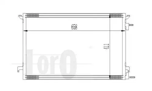 Радіатор кондиціонера SIGNUM/VECTRA C/CROMA 1.9 CDTi/1.9 JTD/w/o 02- DEPO/LORO 037-016-0014 (фото 1)