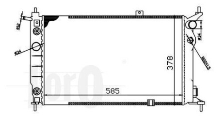 Радіатор охолодження двигуна ASTRA F 1.4 (AC+) 91- DEPO/LORO 037-017-0007