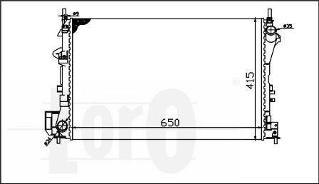 Радіатор охолодження двигуна SIGNUM/VECTRA C 1.6i-1.8i 02- DEPO/LORO 037-017-0025