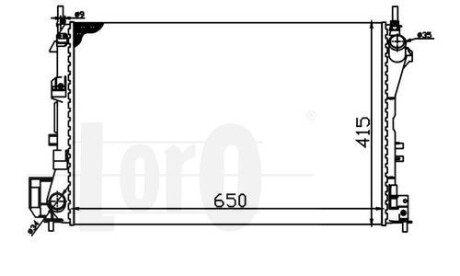 Радіатор охолодження двигуна CROMA/SIGNUM/VECTRA C 1.8 i 16V/2.0 16V DT (AC+/-) 02- DEPO/LORO 037-017-0026