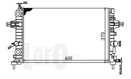 Радіатор охолодження двигуна ASTRA H/ZAFIRA B 1.6i 16V 04- DEPO/LORO 037-017-0029