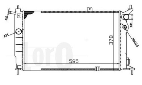 Радіатор охолодження двигуна ASTRA F 1.4 91- DEPO/LORO 037-017-0050